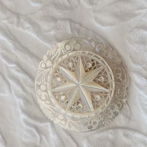 Bethlehem Star Mother of Pearl Brooch